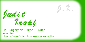 judit kropf business card